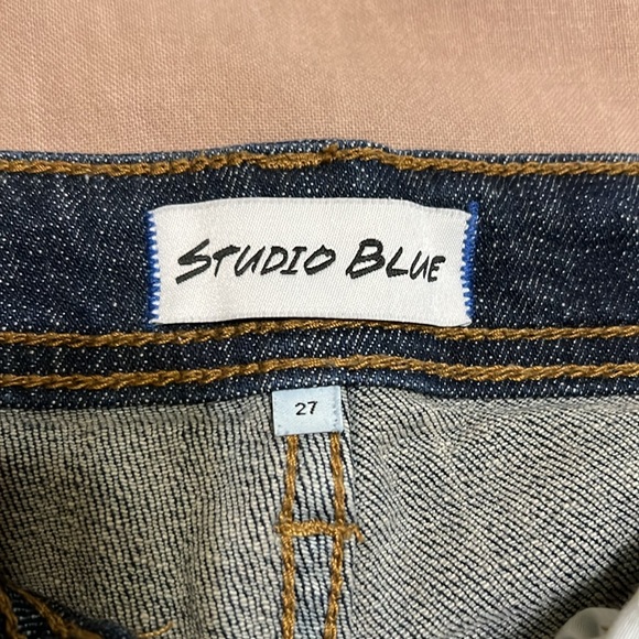 Studio Blue Distressed Denim Shorts - Picture 4 of 4